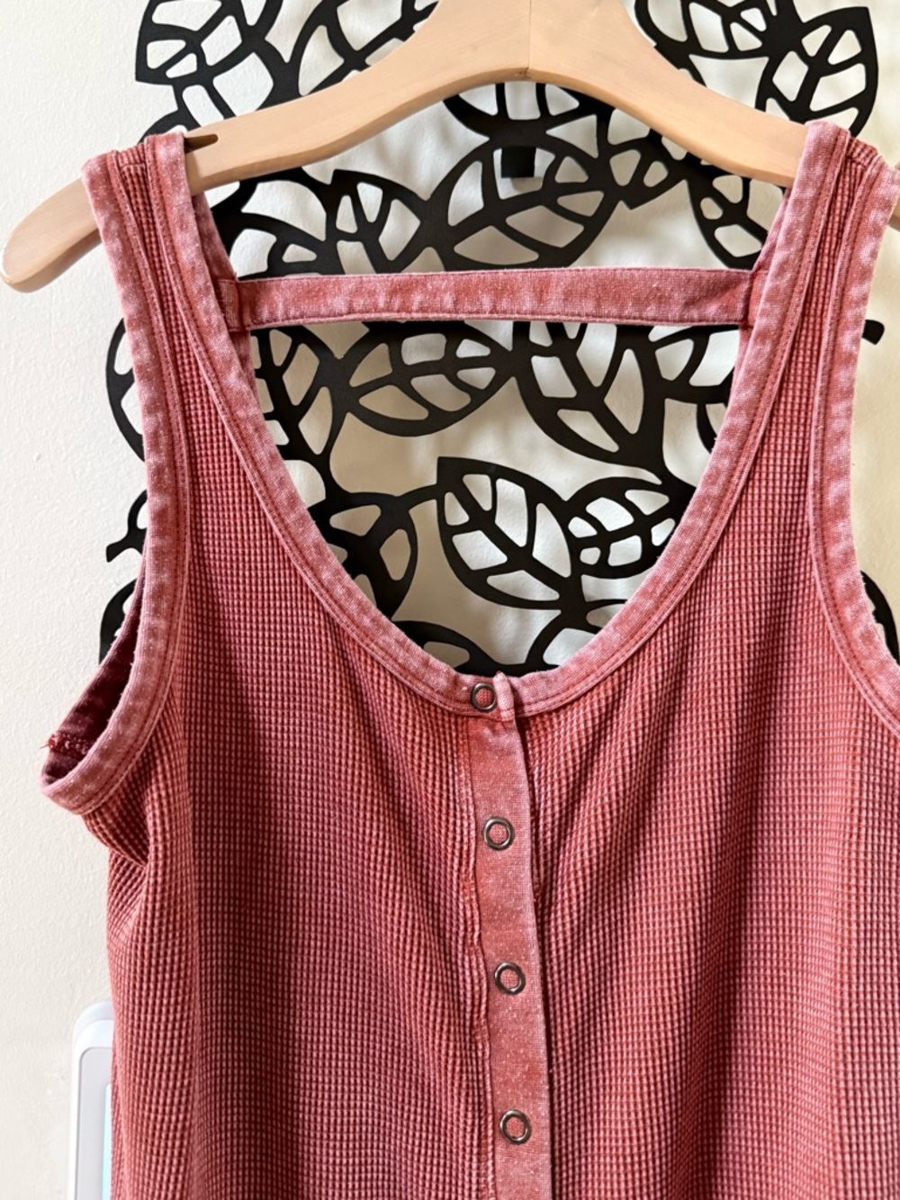 Anthropologie Daily Practice Waffle Knit Snap-Down Midi Dress M NWOT - Picture 6 of 12